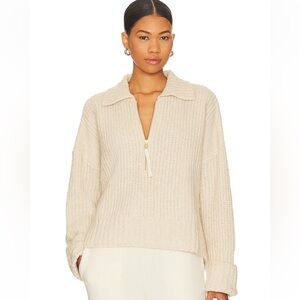 Never worn Varley Amelia half zip knit
